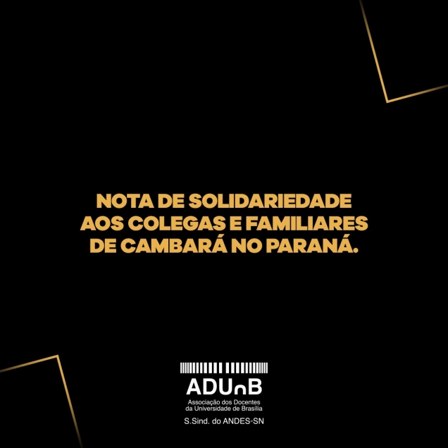 Nota de Pesar - Professores de Cambará (PR)