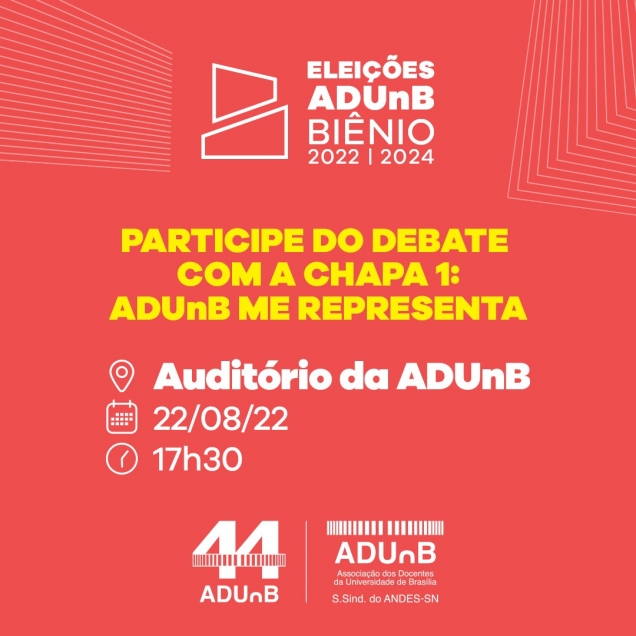 Eleição Gestão 2022-2024: Debate acontece nesta segunda-feira, dia 22