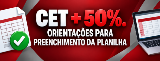 CET 50%: mesmo quem tem valores zerados ou aposentou-se no período deve preencher a planilha pois haverá reflexos financeiros na aposentadoria