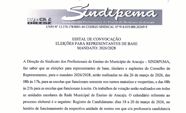 EDITAL DE CONVOCAÇÃO 