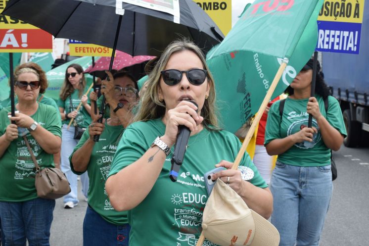 Marcha da Educação convocada pelo Sindipema denuncia descaso da Semed e cobra melhores condições de trabalho 
