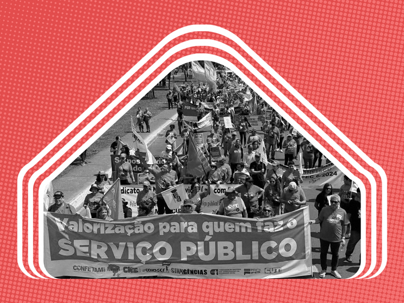 Defesa do serviço público e fim da escala 6x1 une trabalhadores em marcha nacional em Brasília