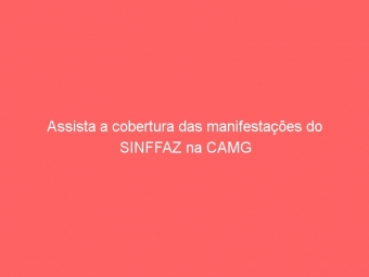 Assista a cobertura das manifestações do SINFFAZ na CAMG