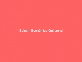 Boletim Econômico Quinzenal