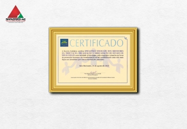 Sinfazfisco-MG recebe certificado de parceria com a Receita Solidária