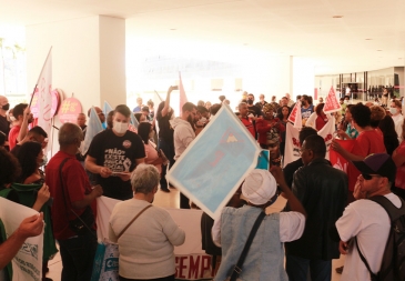 Sindicatos promovem manifestação conjunta contra o Regime de Recuperação Fiscal