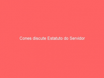 Cones discute Estatuto do Servidor
