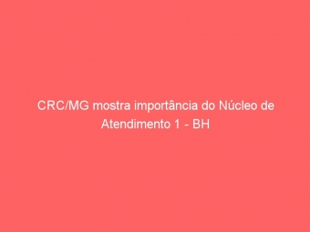 CRC/MG mostra importância do Núcleo de Atendimento 1 - BH