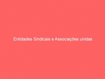 Entidades Sindicais e Associações unidas