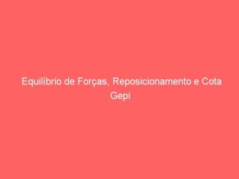 Equilíbrio de Forças, Reposicionamento e Cota Gepi
