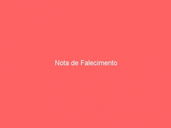 Nota de Falecimento