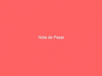 Nota de Pesar