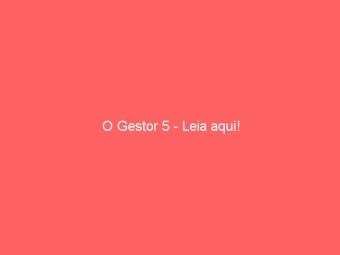 O Gestor 5 - Leia aqui!