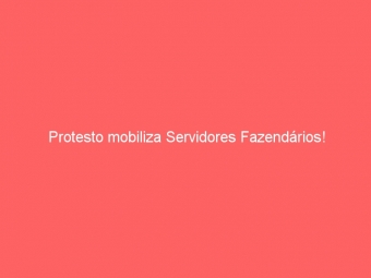 Protesto mobiliza Servidores Fazendários!