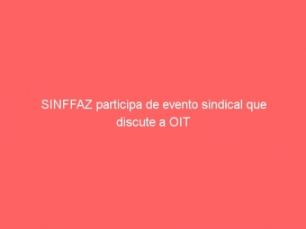 SINFFAZ participa de evento sindical que discute a OIT