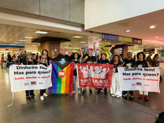 Caravana do Sintrajud para a Marcha Nacional contra a Reforma Administrativa, em 29 de setembro deste ano.