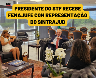 Luciana Carneiro, de branco, na reunião com Fachin.