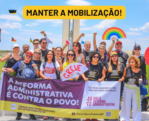 Delegação do Sintrajud na Marcha contra a Reforma em setembro de 2025.