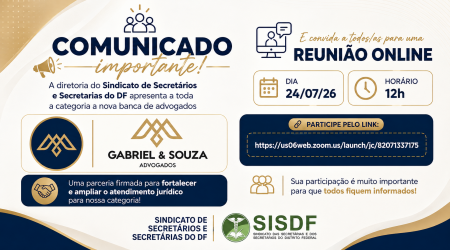 Convite Especial: Encontro Jurídico SISDF com Gabriel & Souza Advogados